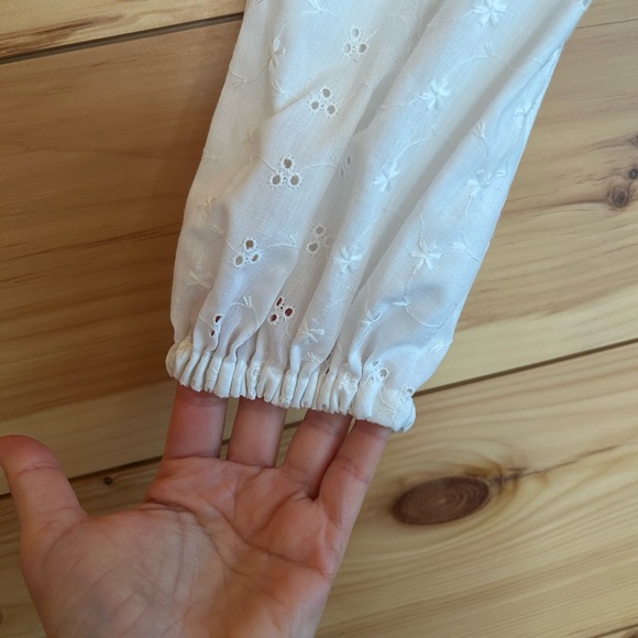 Vintage 70s Handmade Eyelet Maxi Dress - Picture 4 of 8